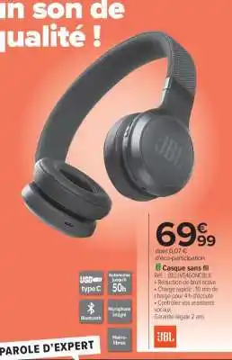 Carrefour Casque sans fil offre