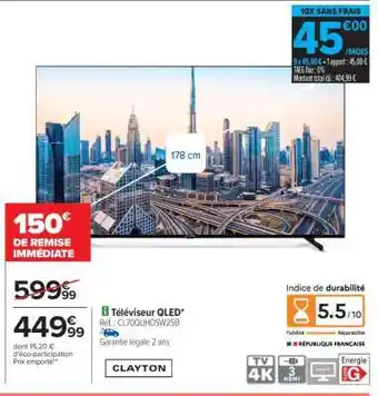 Carrefour Téléviseur QLED offre