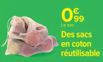 Carrefour Market Des sacs en coton réutilisable offre
