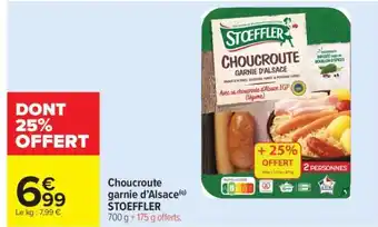 Carrefour Market Choucroute Garnie D'alsace Stoeffler offre