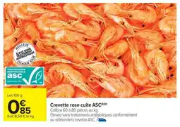 Carrefour Market Crevette rose cuite ASC offre