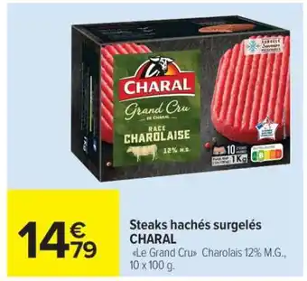 Carrefour Market Steaks hachés surgelés CHARAL offre