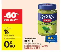 Carrefour Market SAUCE PESTO BARILLA offre