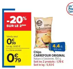 Carrefour Market Chips CARREFOUR ORIGINAL offre