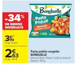 Carrefour Market Pasta poêlée surgelée BONDUELLE offre