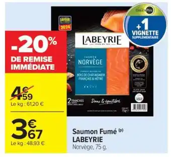 Carrefour Market Saumon fumé offre