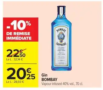 Carrefour Market GIN BOMBAY offre