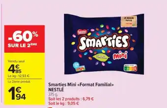 Carrefour Market Smarties Mini Format Familial NESTLÉ offre