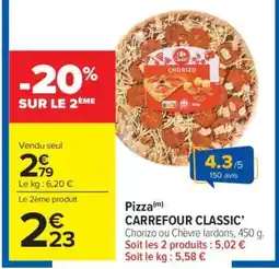 Carrefour Market PIZZA CARREFOUR CLASSIC offre
