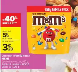 Carrefour Market Chocolat Family Pack M&M'S offre