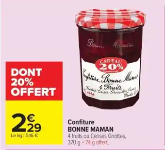 Carrefour Market Confiture 'Bonne Maman' offre