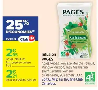 Carrefour Market Infusion PAGES offre