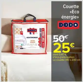 Carrefour Market Couette Eco énergie offre