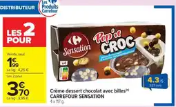 Carrefour Market Crème dessert chocolat avec billes offre