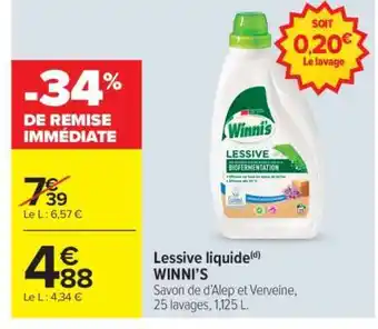 Carrefour Market Lessive liquide WINNI'S offre