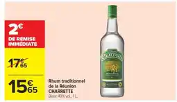 Carrefour Market Rhum traditionnel de la Réunion CHARRETTE offre