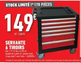 Brico Cash Servante 6 Tiroirs offre