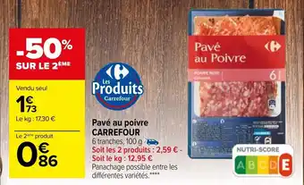 Carrefour Market Pavé au poivre offre