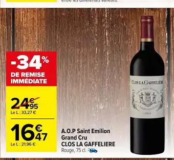 Carrefour Market A.O.P Saint Emilion Grand Cru offre
