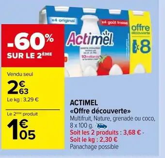 Carrefour Market Actimel offre