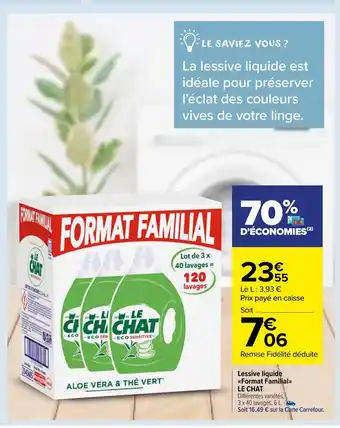 Carrefour Market Lessive Liquide offre