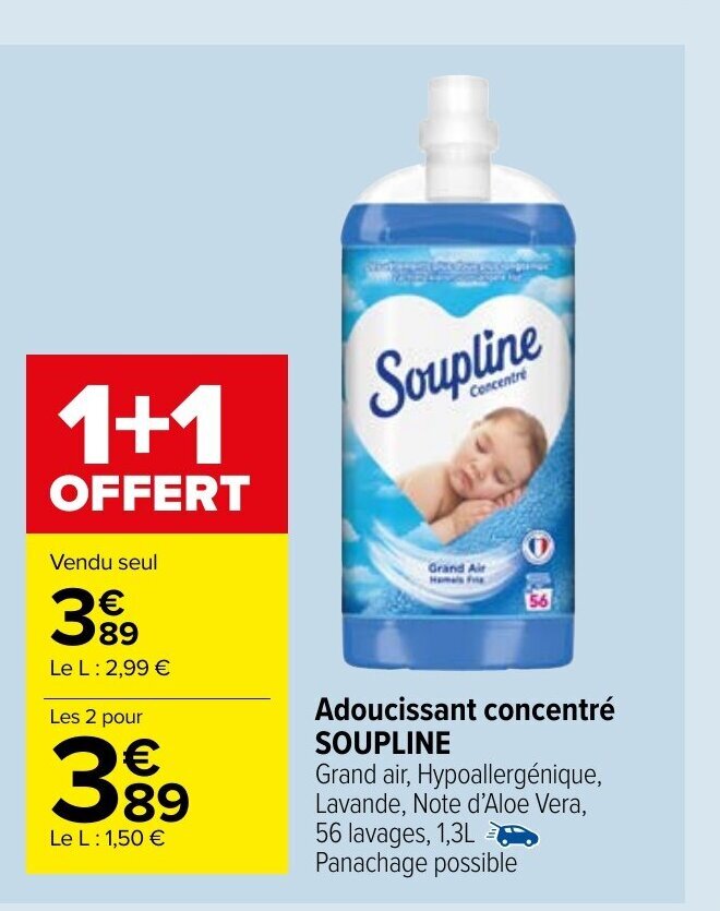 Promo Adoucissant Concentre Chez Carrefour Market