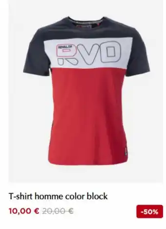 T-shirt Homme Color Block
