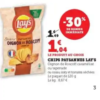 Super U LAY'S Chips paysannes offre