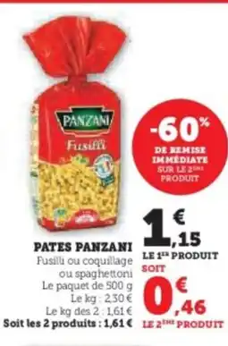 Super U PANZANI Pates offre