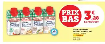 Super U ELLE&VIRE Creme entiere 30% mg offre