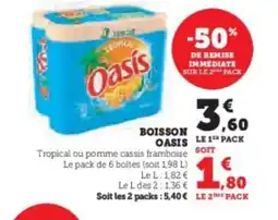 Super U OASIS Boisson offre