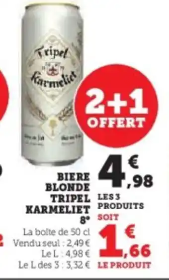 Super U TRIPEL KARMELIET Biere blonde offre