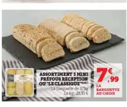 Super U Assortiment 3 mini préfous reception ou le classique offre