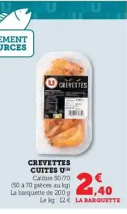 Super U Crevettes cuites u offre