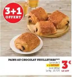 Super U Pains au chocolat feuilletises offre