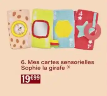 Monop' Mes cartes sensorielles Sophie la girafe offre