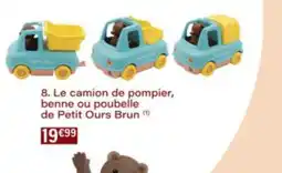 Monop' Le camion de pompier, benne ou poubelle de Petit Ours Brun offre