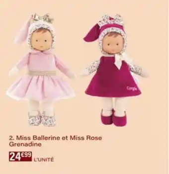 Monop' Miss Ballerine et Miss Rose Grenadine offre