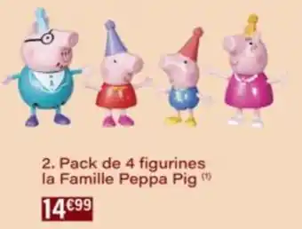 Monop' Pack de 4 figurines la Famille Peppa Pig offre