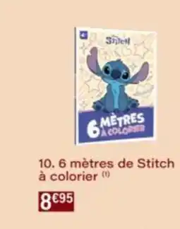 Monop' 6 mètres de Stitch à colorier offre
