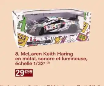 McLaren Keith Haring en métal, sonore et lumineuse, échelle