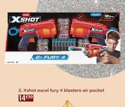 Monop' XSHOT excel fury 4 blasters air pocket offre