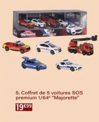 Monop' Coffret de 5 voitures SOS premium 1/64° Majorette offre