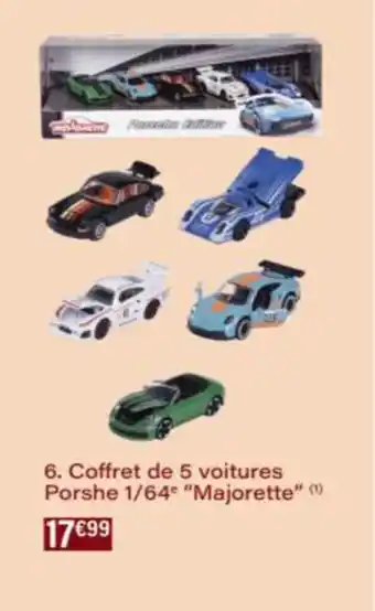 Monop' Coffret de 5 voitures Porshe 1/64 Majorette offre