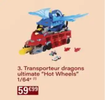 Monop' Transporteur dragons ultimate Hot Wheels 1/64° offre