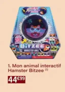 Monop' Mon animal interactif Hamster Bitzee offre
