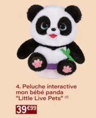 Monop' Peluche interactive mon bébé panda Little Live Pets" offre