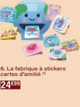 Monop' La fabrique à stickers cartes d'amitié offre