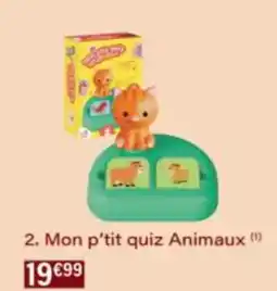 Monop' Mon p'tit quiz Animaux offre
