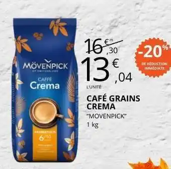 E.Leclerc CAFÉ GRAINS CREMA MÖVENPICK offre